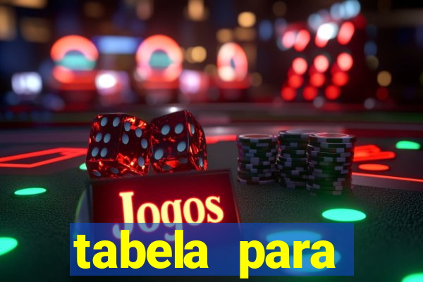 tabela para misturar cores